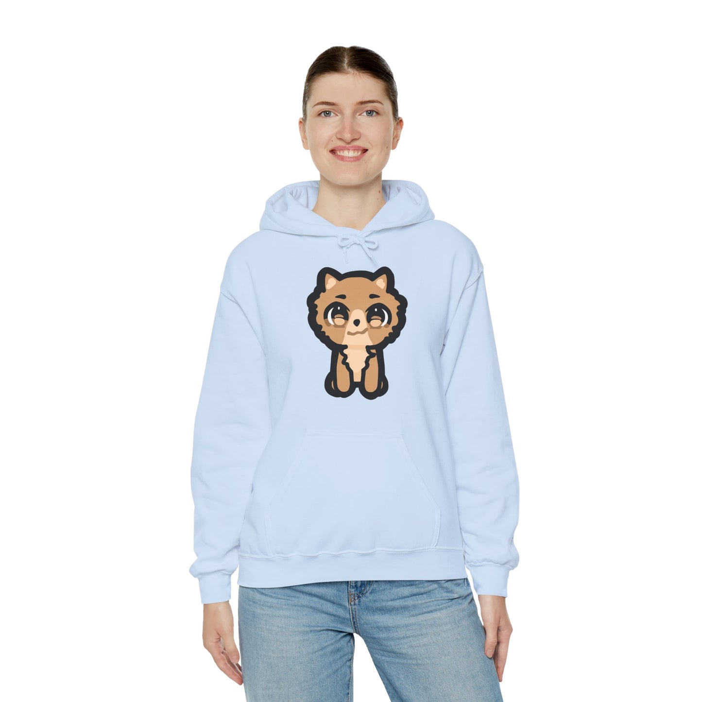 Pomeranian - Anime Character Unisex Heavy Blend™ Hooded Sweatshirt - Cozy, Cute, Casual Streetwear, Perfect Gift for Anime Lovers, Hoodies for Fall