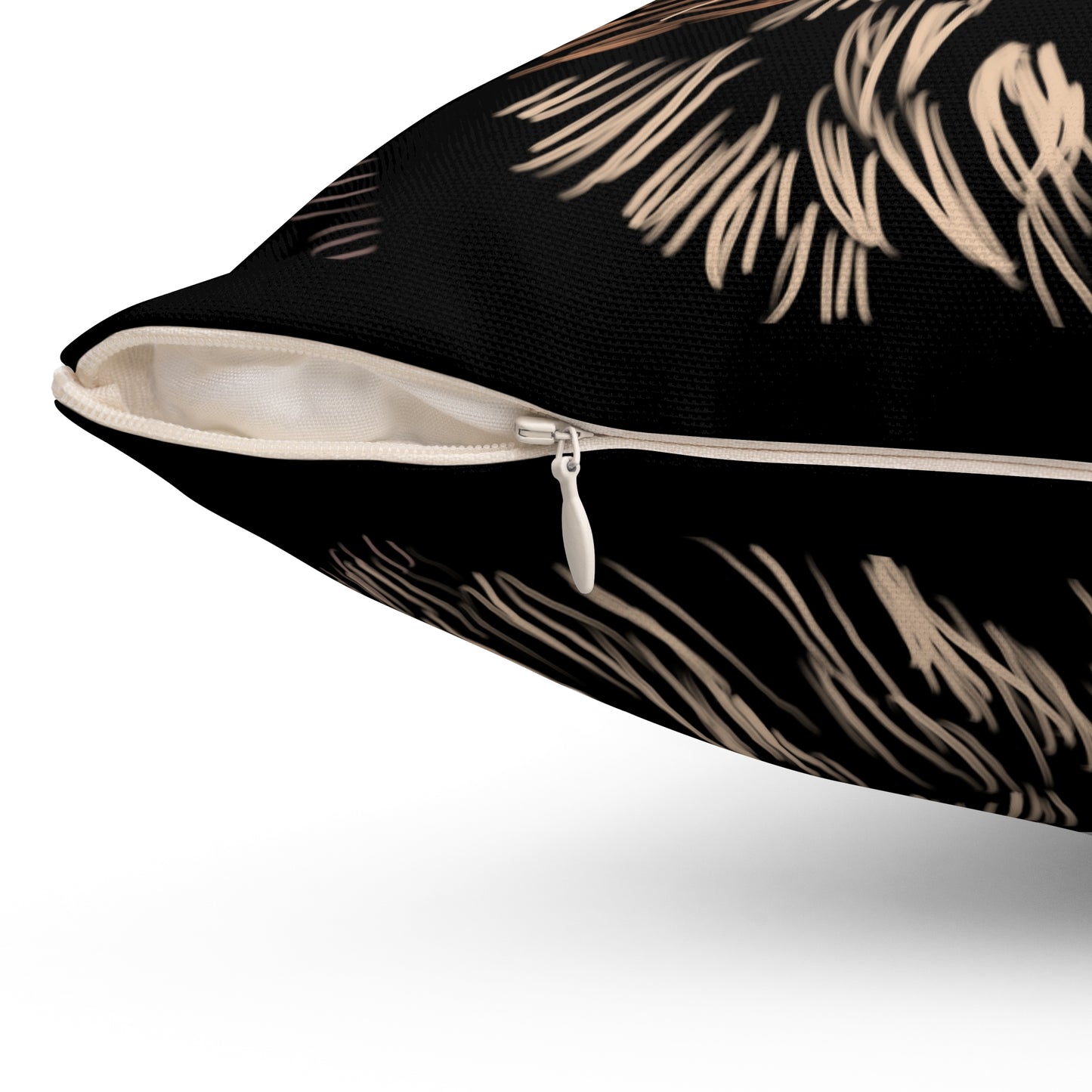 "Miffed Cat" Jamie's Hand-Drawn Cat Collection Spun Polyester Square Pillow