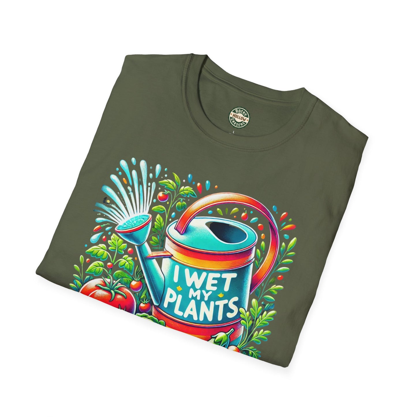 "I Wet My Plants" Unisex Soft-style Gardening T-Shirt