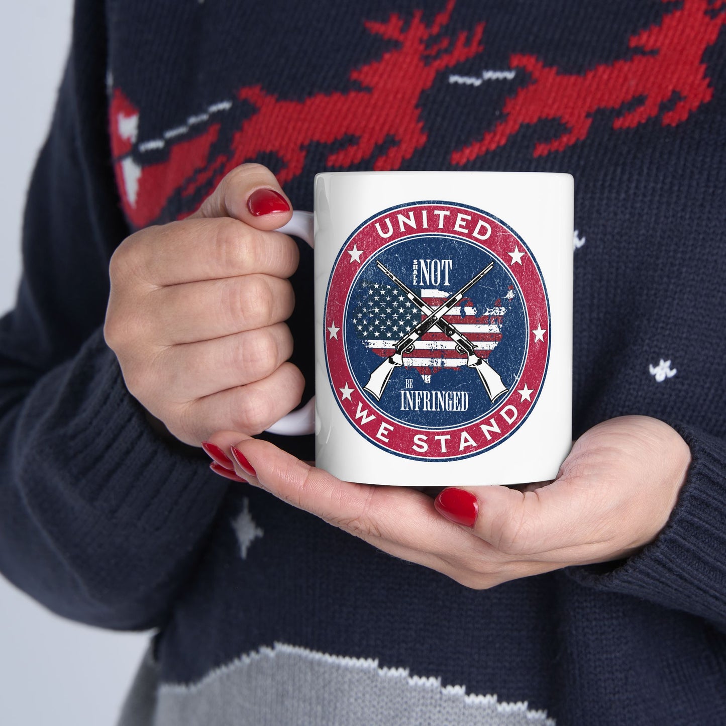 "United We Stand" & "Shall Not Be Infringed" Coffee mug