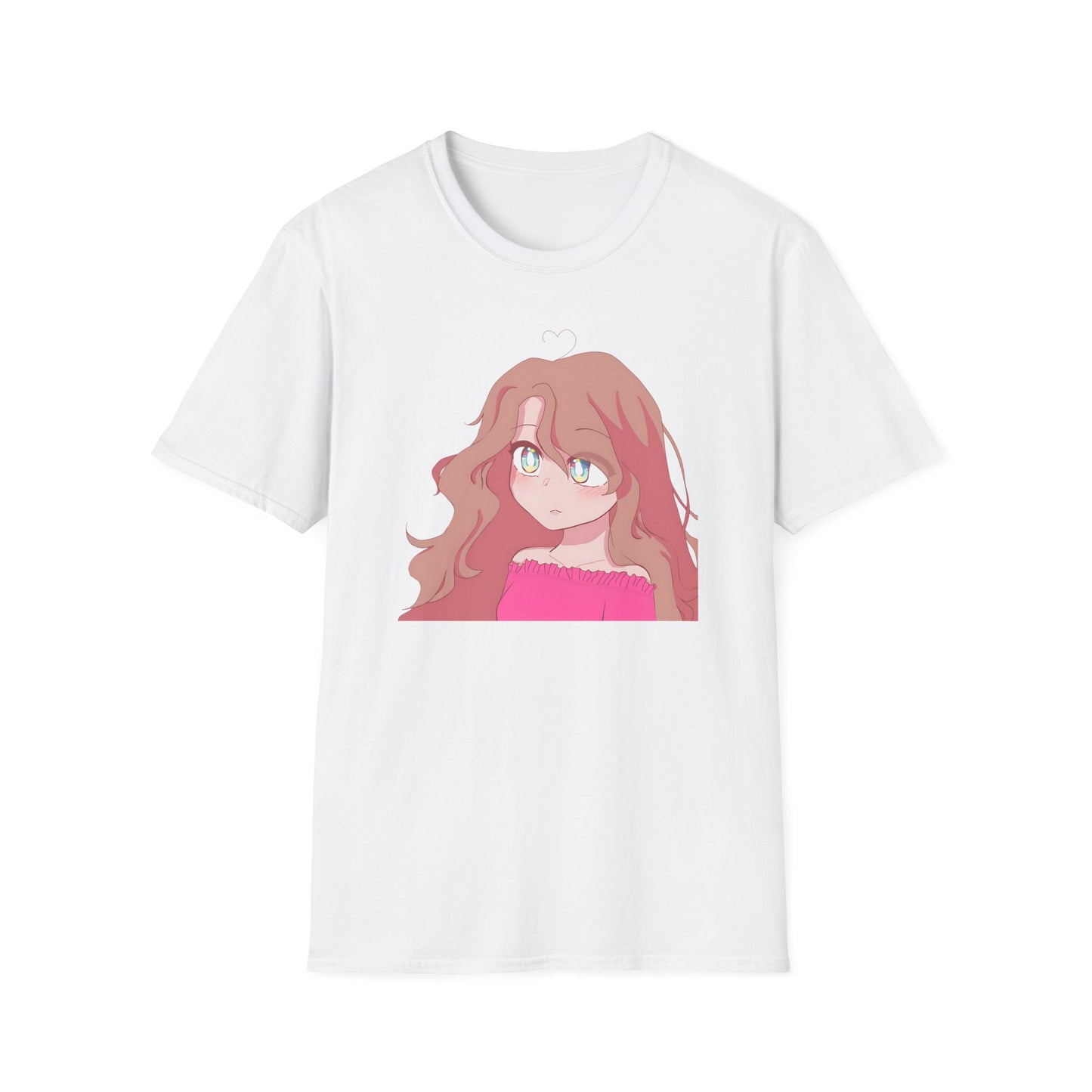 Ava - Anime Girl Graphic T-Shirt, Cute Casual Tee, Stylish Gift for Her, Cartoon Apparel, Unisex Softstyle Shirt