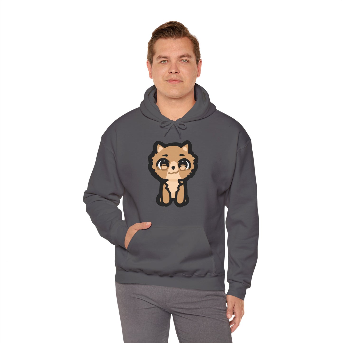 Pomeranian - Anime Character Unisex Heavy Blend™ Hooded Sweatshirt - Cozy, Cute, Casual Streetwear, Perfect Gift for Anime Lovers, Hoodies for Fall