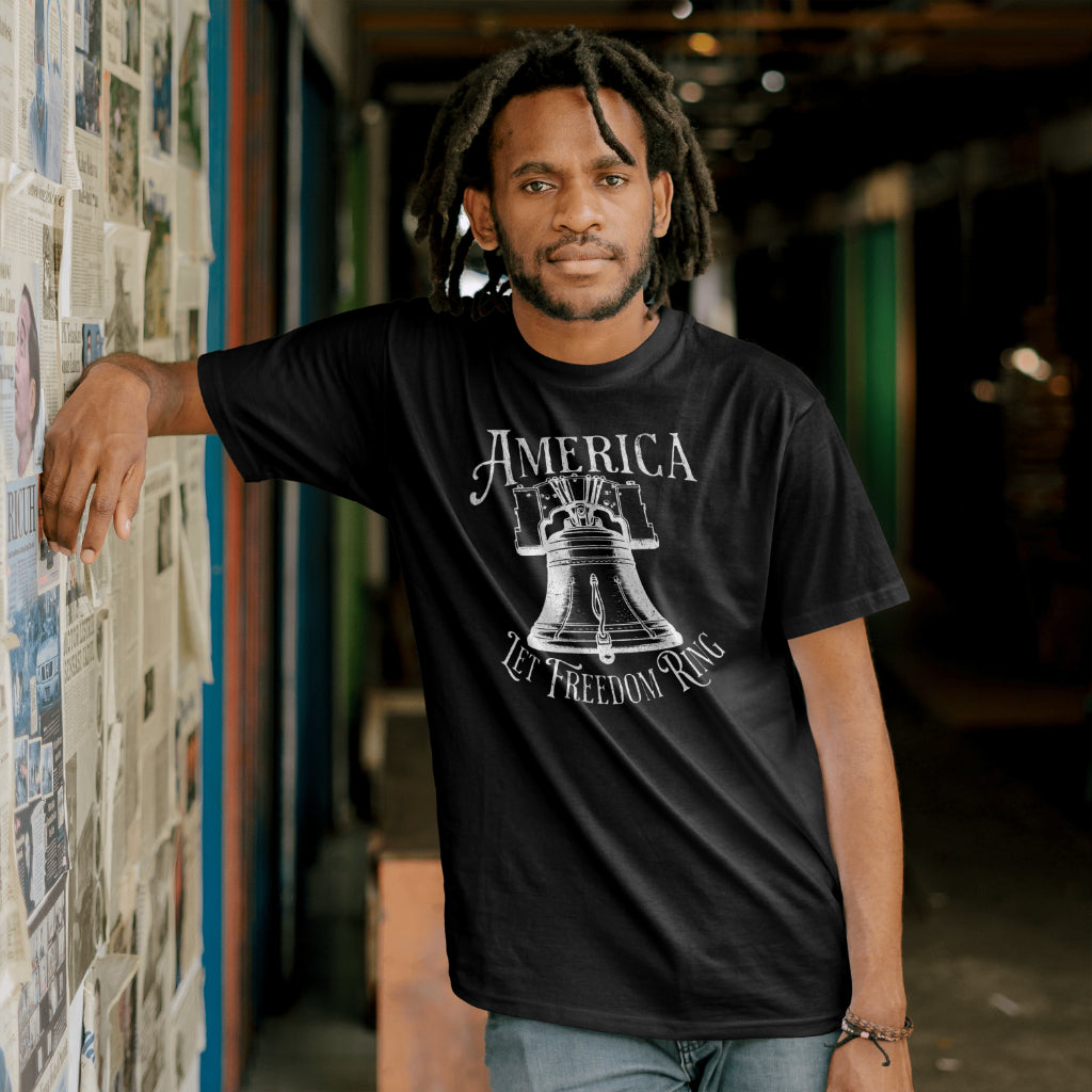 "America, Let Freedom Ring" - Liberty Bell Grunge Tee