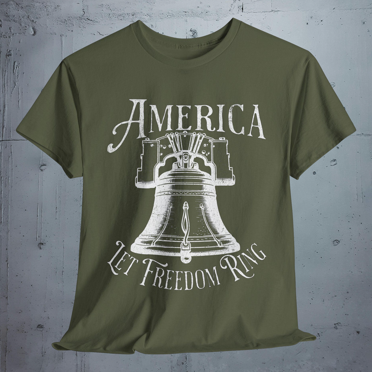 "America, Let Freedom Ring" - Liberty Bell Grunge Tee