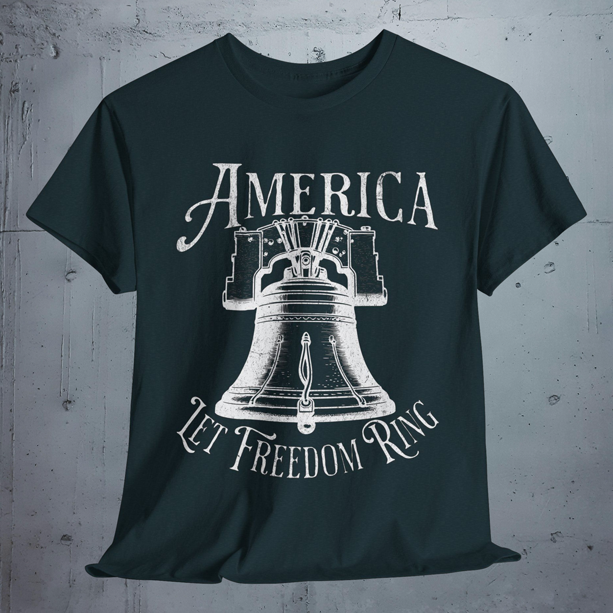 "America, Let Freedom Ring" - Liberty Bell Grunge Tee