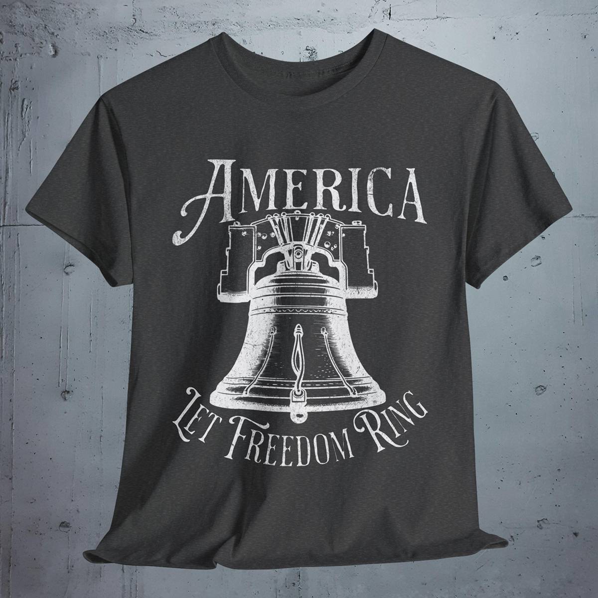 "America, Let Freedom Ring" - Liberty Bell Grunge Tee