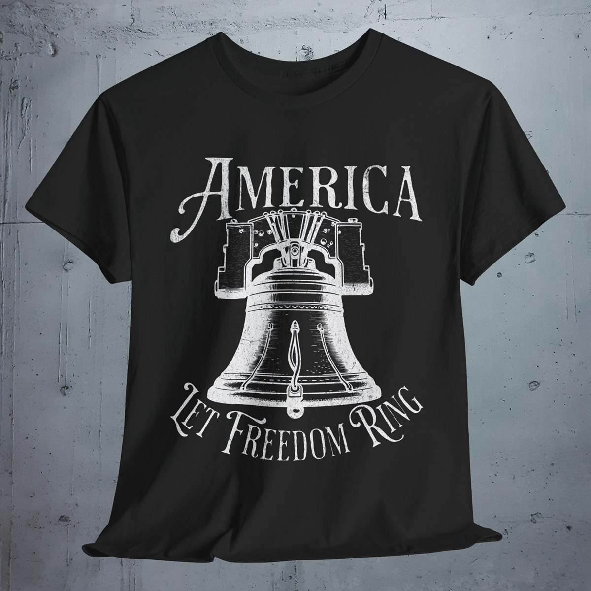 "America, Let Freedom Ring" - Liberty Bell Grunge Tee