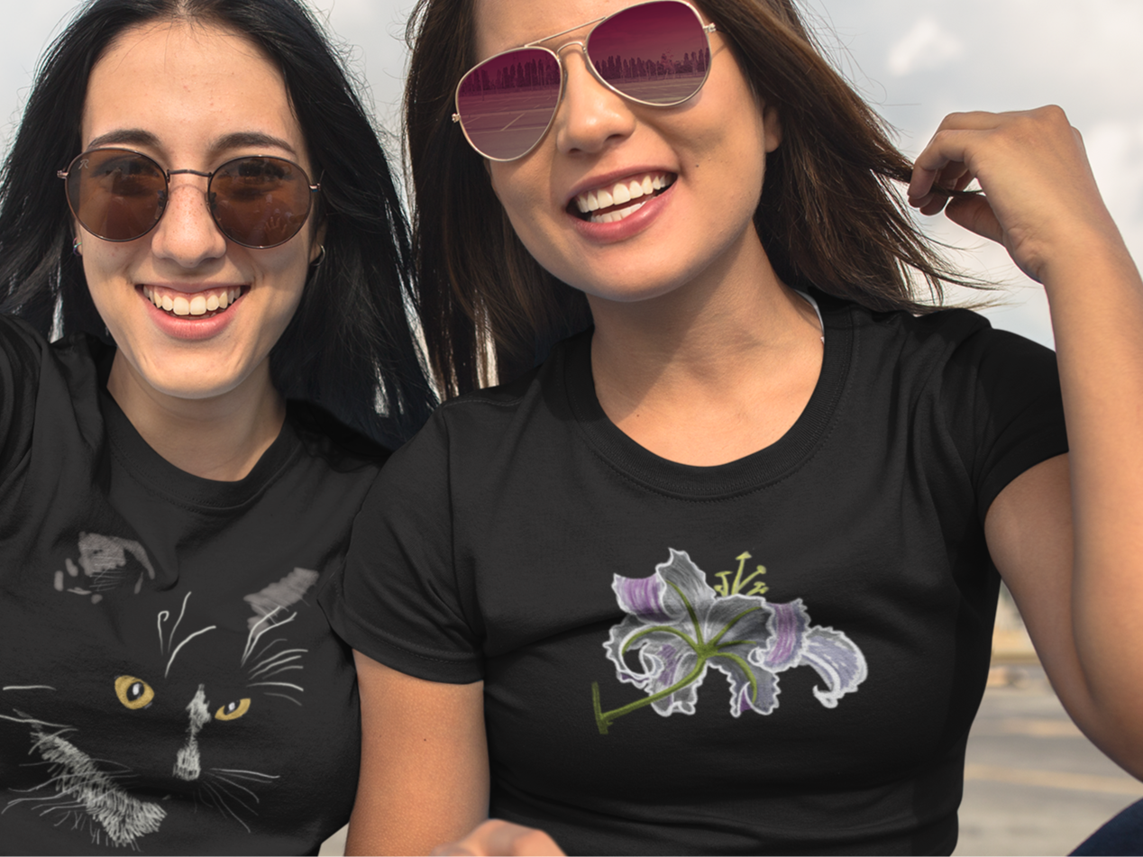 Jamie's Hand-Drawn Collection "Lily Blossom" Unisex Tee Shirt