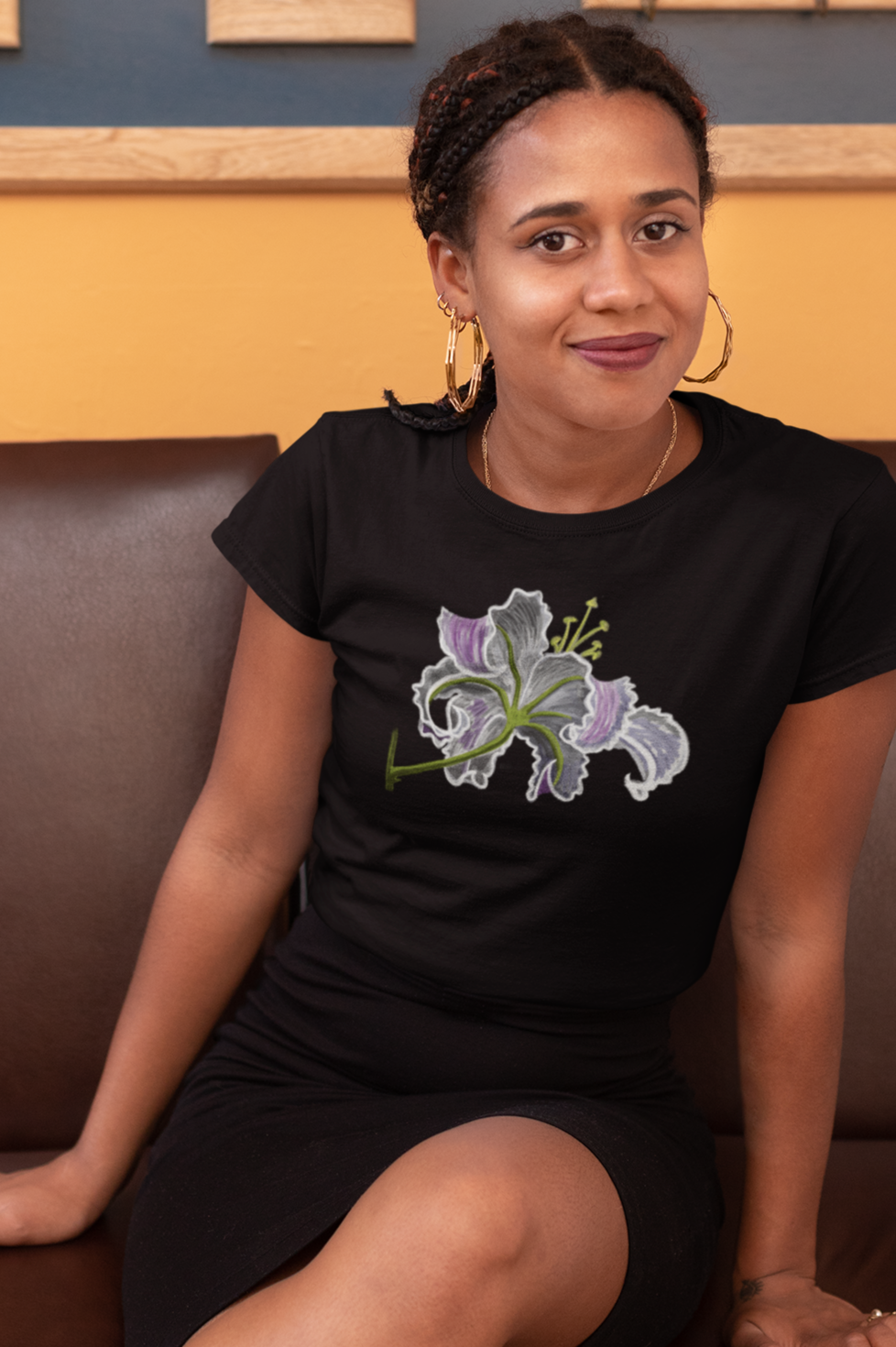 Jamie's Hand-Drawn Collection "Lily Blossom" Unisex Tee Shirt