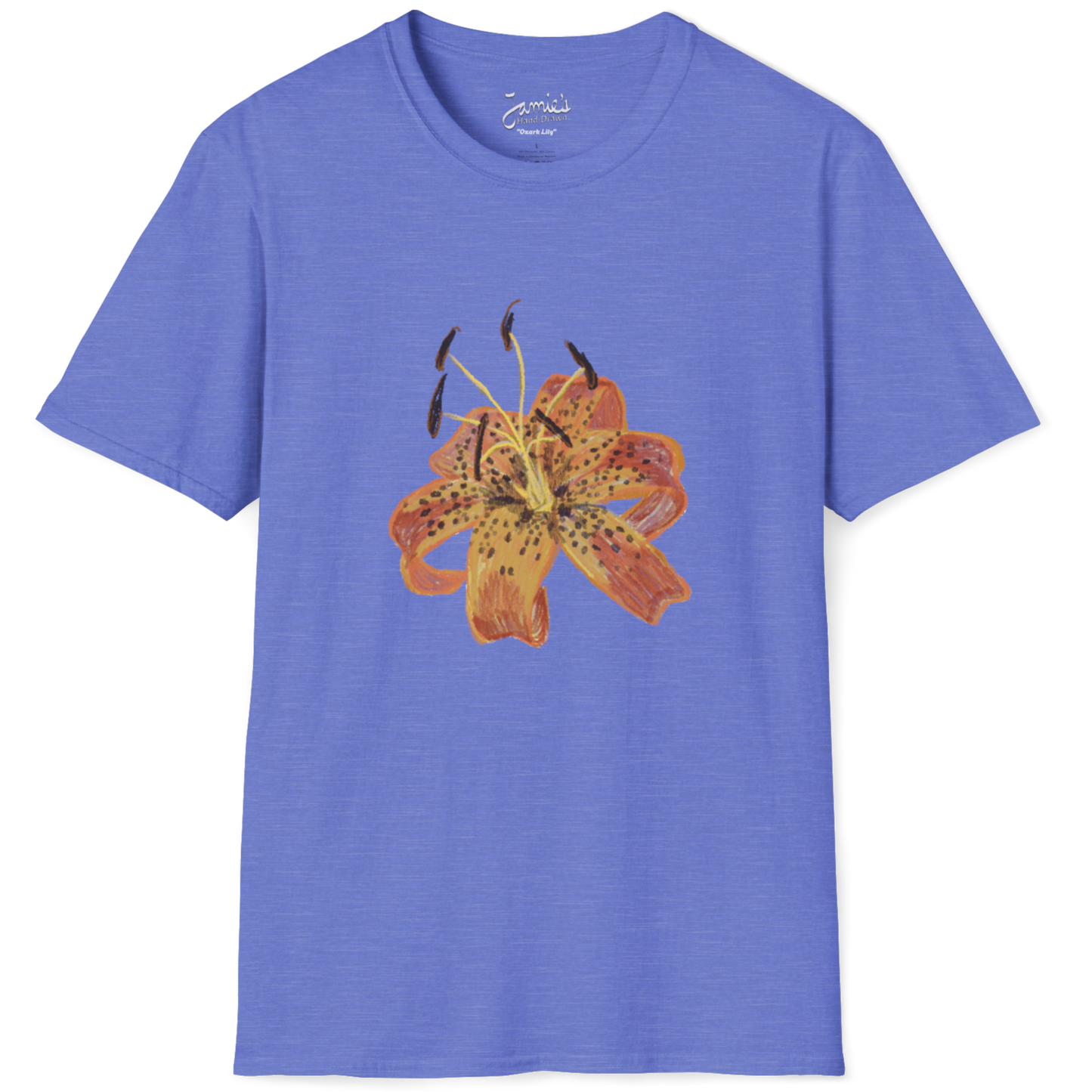Jamie's Hand-Drawn Collection "Ozark Lily" Unisex Soft-Style Tee Shirt