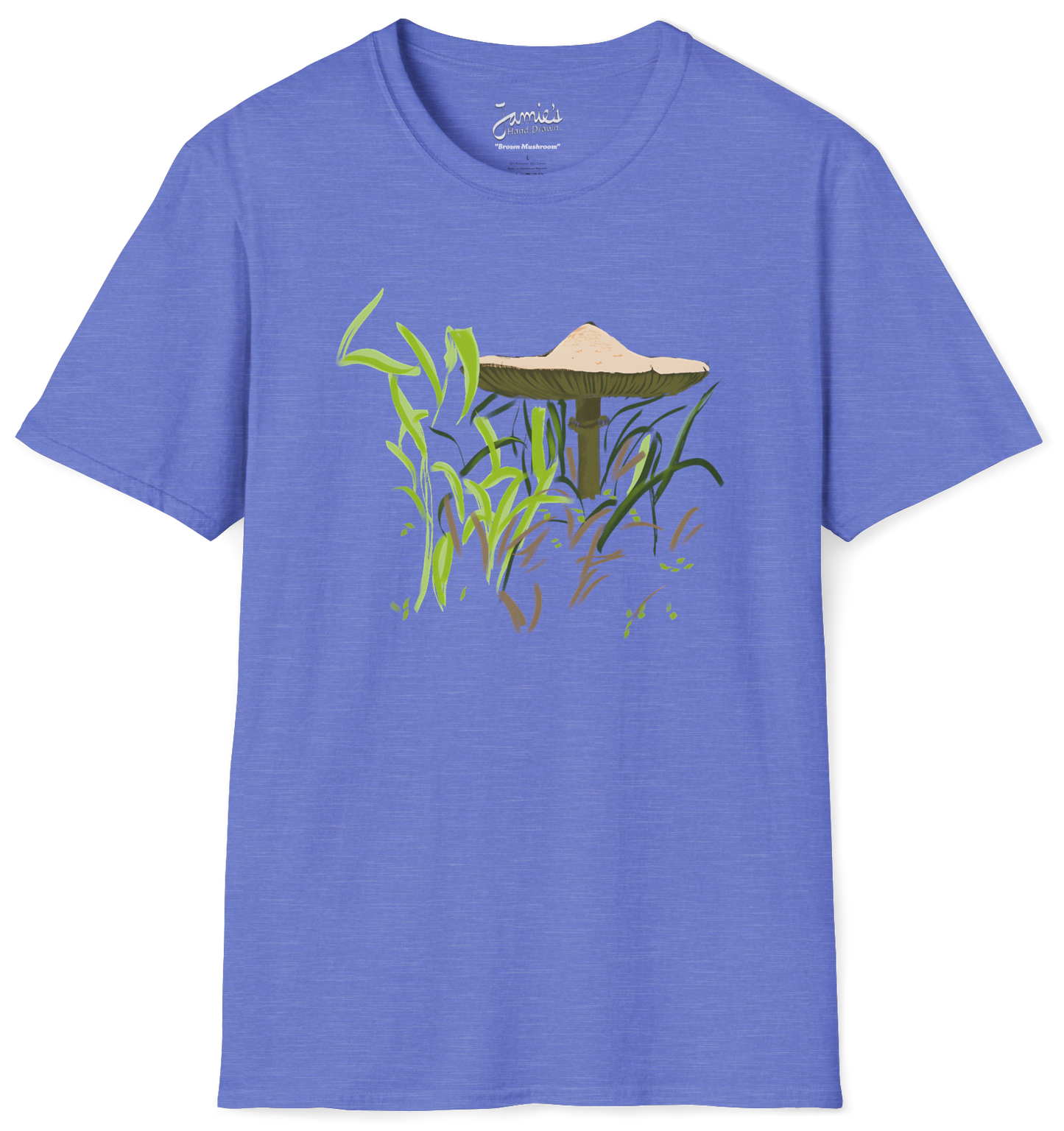 Jamie's Hand-Drawn Collection "Brown Mushroom" Unisex Softstyle Tee Shirt