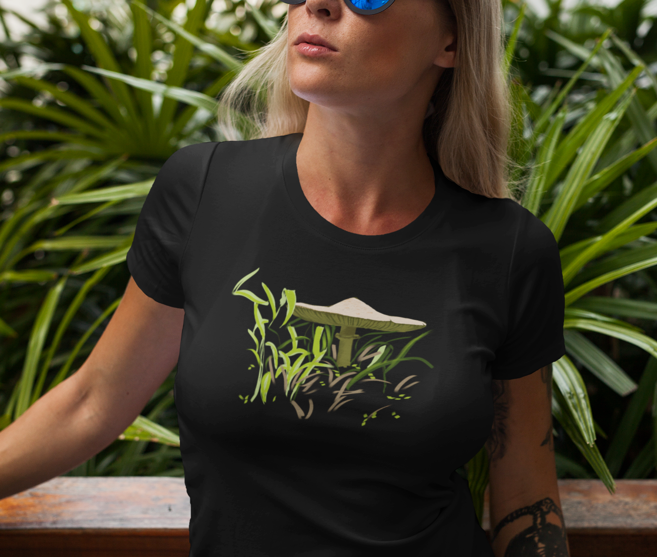 Jamie's Hand-Drawn Collection "Brown Mushroom" Unisex Softstyle Tee Shirt