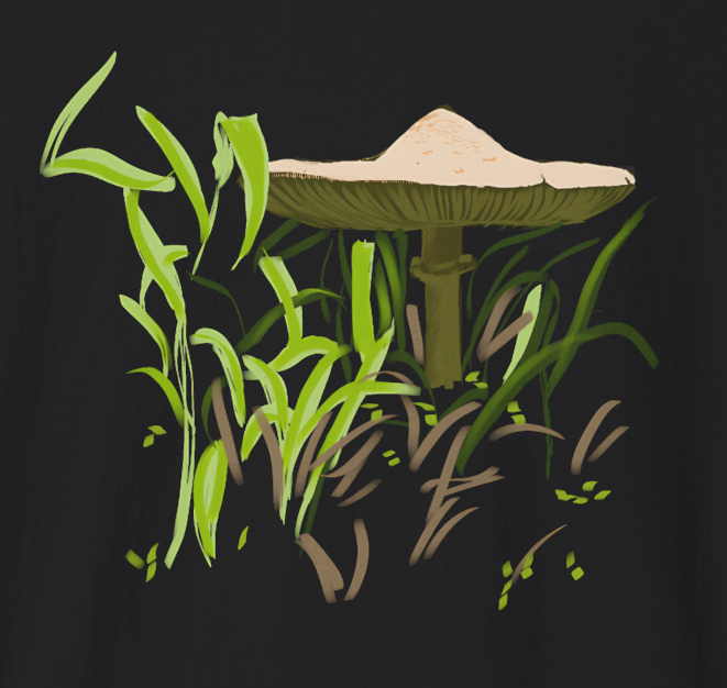 Jamie's Hand-Drawn Collection "Brown Mushroom" Unisex Softstyle Tee Shirt