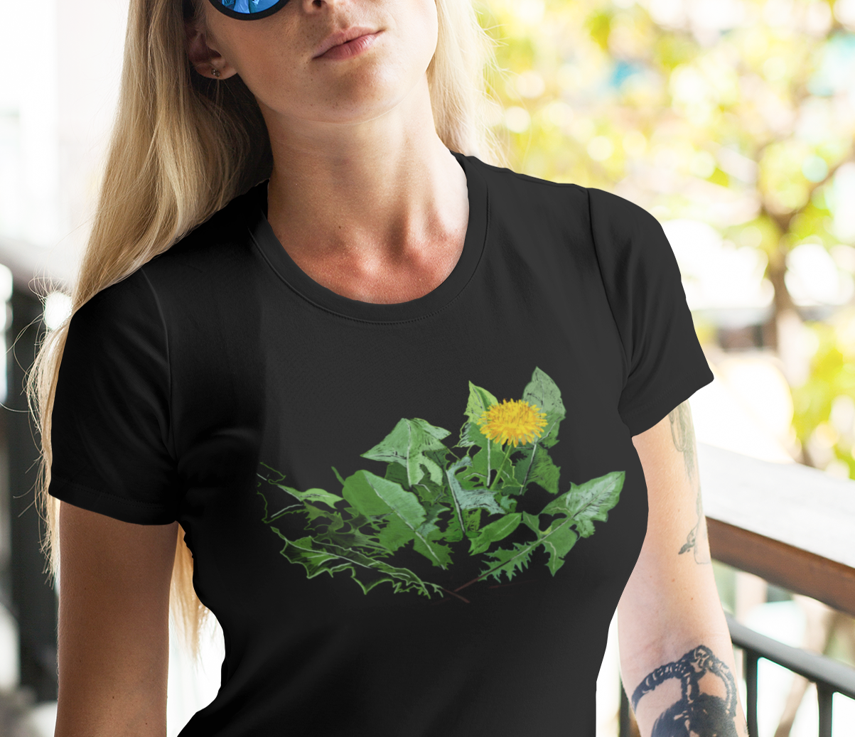 Jamie's Hand-Drawn "A Dandelion's Greens" from the Floral Collection Unisex Soft-Style Tee Shirt
