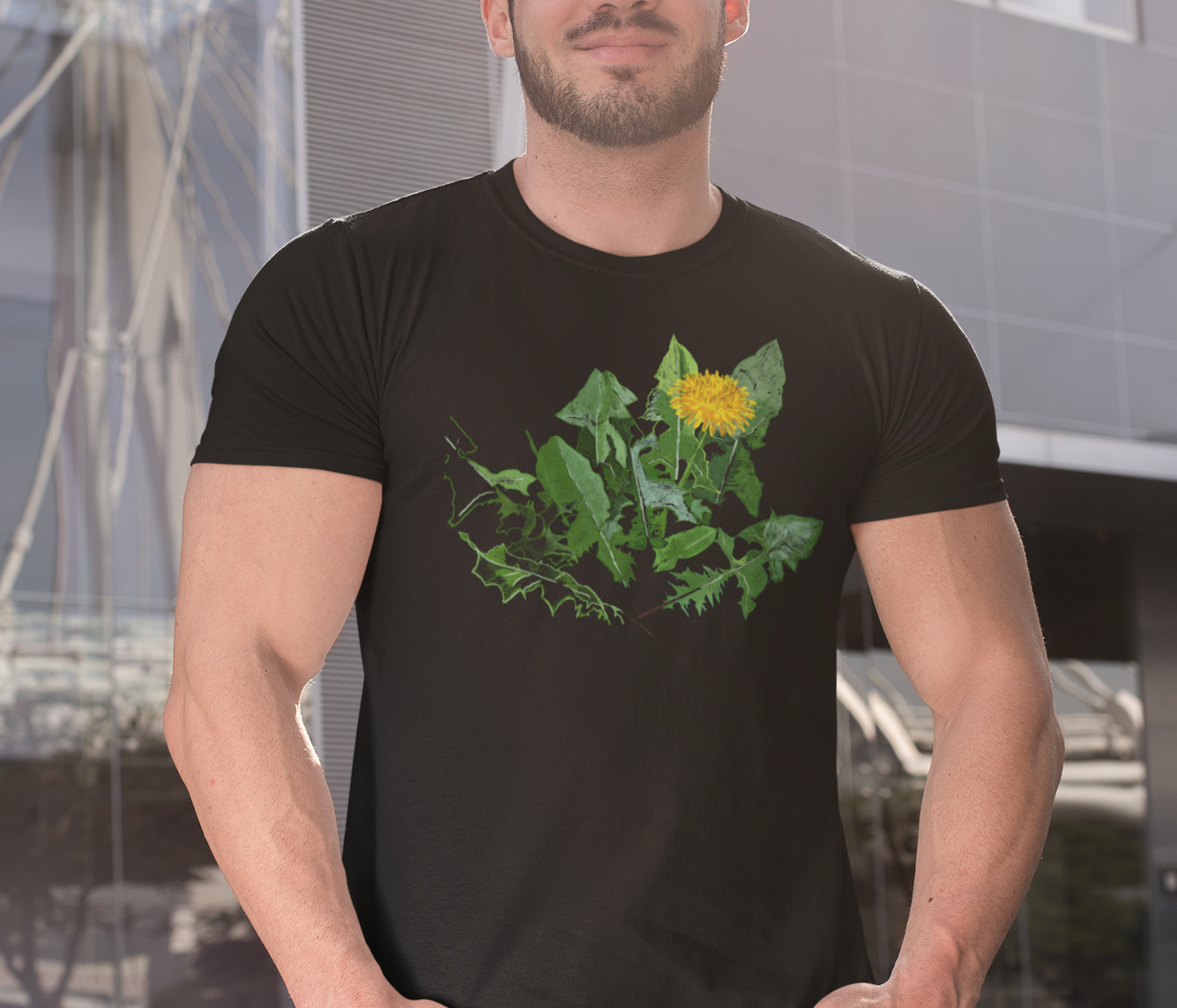 Jamie's Hand-Drawn "A Dandelion's Greens" from the Floral Collection Unisex Soft-Style Tee Shirt