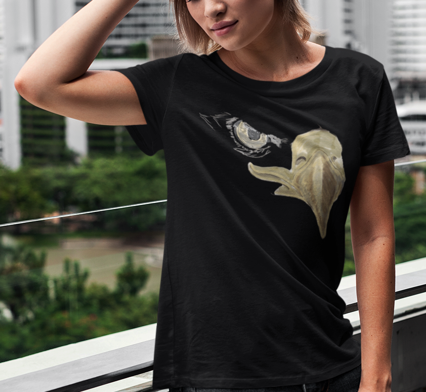 Jamie's Hand-Drawn Collection "American Eagle Eye" Unisex Soft-Style Tee Shirt