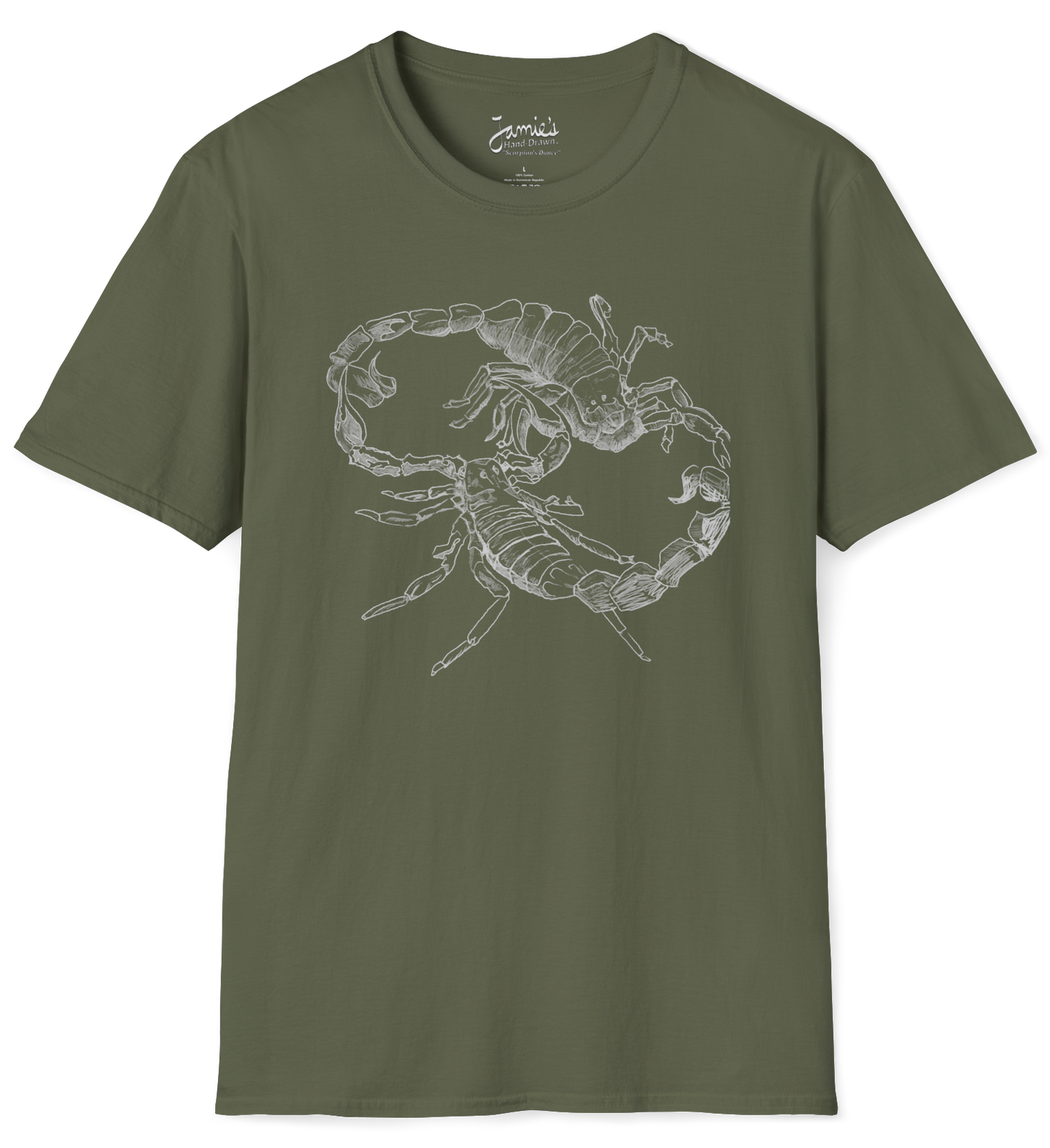 Jamie's Hand-Drawn Collection "Scorpion's Dance" Unisex SoftStyle Tee Shirt