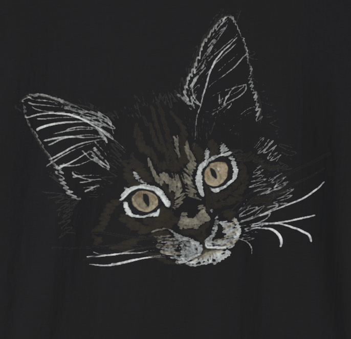 Jamie's Hand-Drawn Collection "Lazy Cat" Unisex Soft-Style Tee Shirt