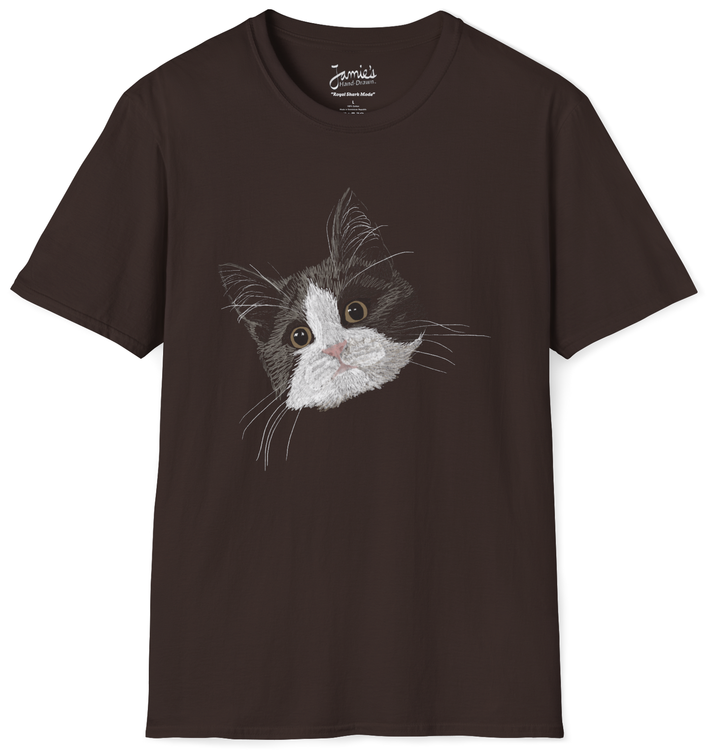 Jamie's Hand-Drawn Collection "Royal Shark Mode" Unisex Soft-Style Tee Shirt