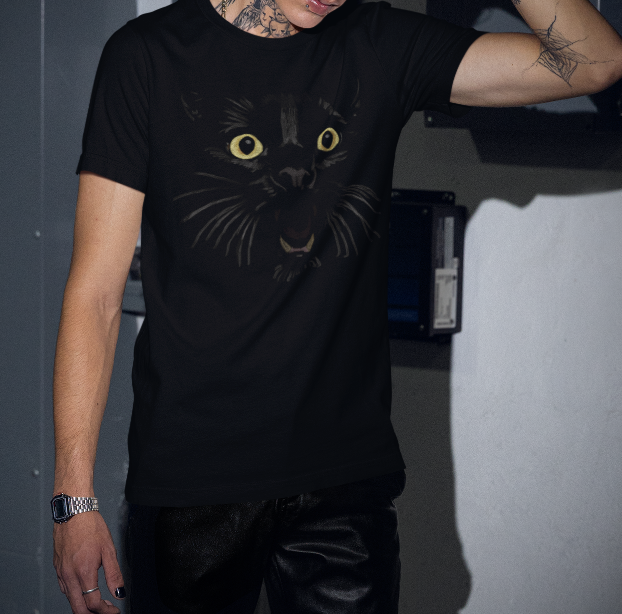 Jamie's Hand-Drawn Collection "Vampurr" Unisex Soft-Style Tee Shirt