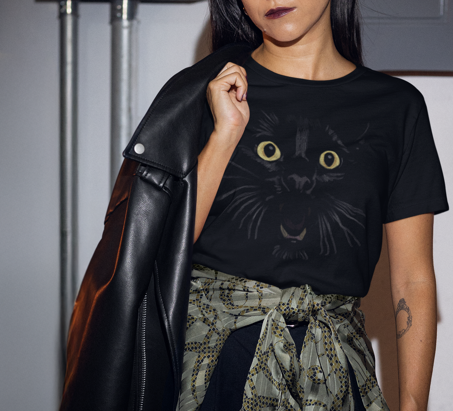 Jamie's Hand-Drawn Collection "Vampurr" Unisex Soft-Style Tee Shirt