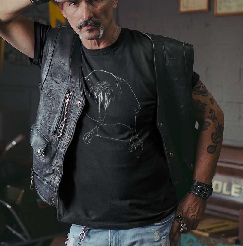 Jamie's Hand-Drawn Collection "Crow" Unisex Soft-Style Tee Shirt