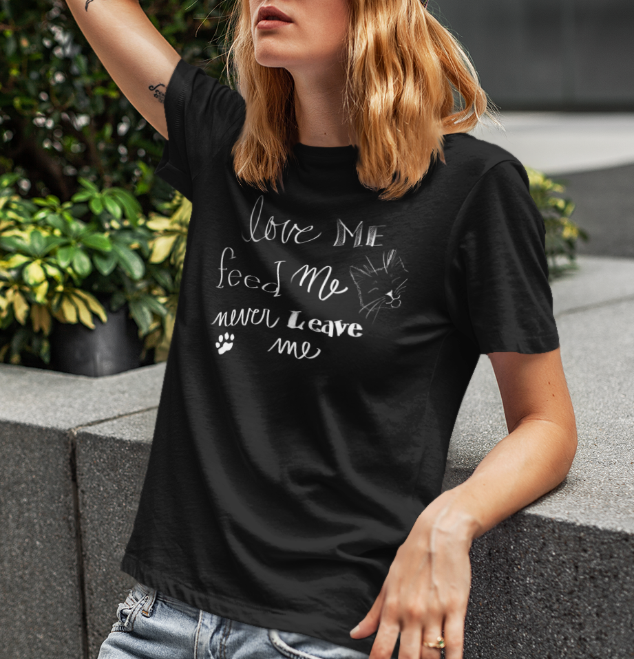 Jamie's Hand-Drawn Collection "Love Me Feed Me Never Leave Me" Unisex Soft-Style Tee Shirt
