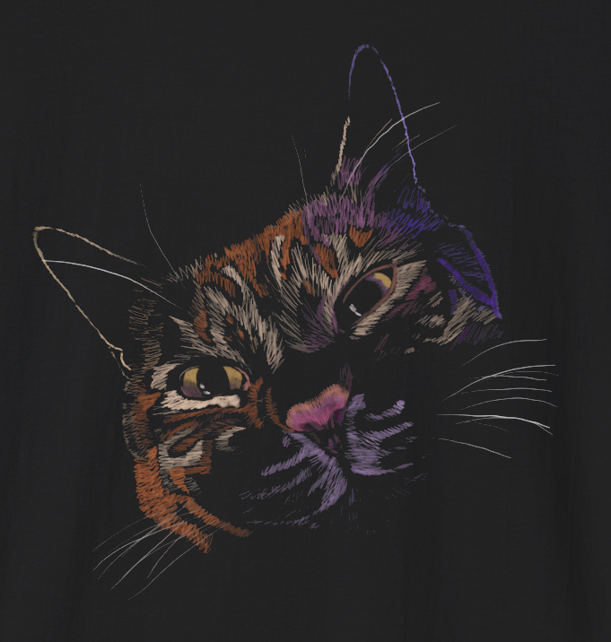 Jamie's Hand-Drawn Collection "Lovey Cat" Unisex Soft-Style Tee Shirt