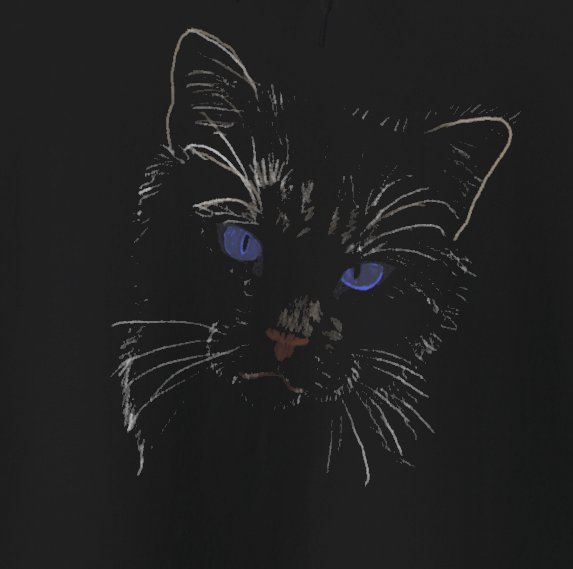 Jamie's Hand-Drawn "Puff" Cat Collection Heavy Blend Hoodie Unisex