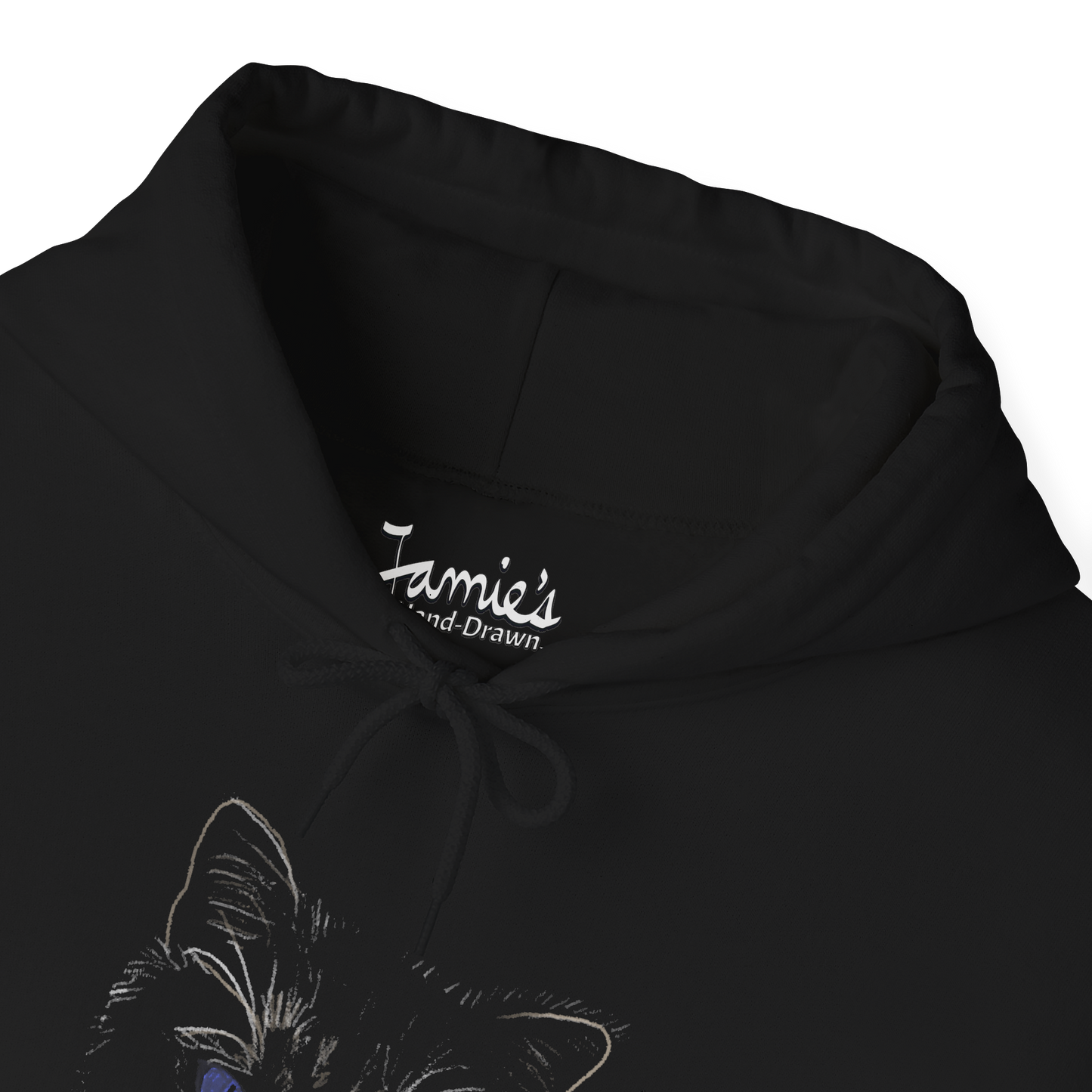 Jamie's Hand-Drawn "Puff" Cat Collection Heavy Blend Hoodie Unisex