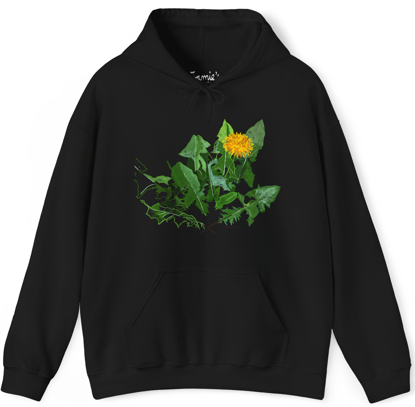 Jamie's Hand-Drawn "A Dandelion's Greens" from the Floral Collection Unisex Heavy Blend Hoodie