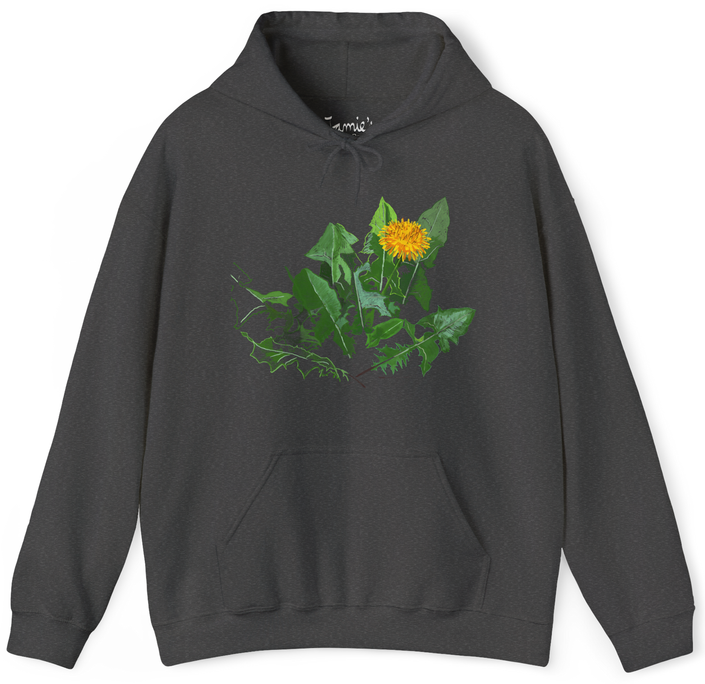 Jamie's Hand-Drawn "A Dandelion's Greens" from the Floral Collection Unisex Heavy Blend Hoodie