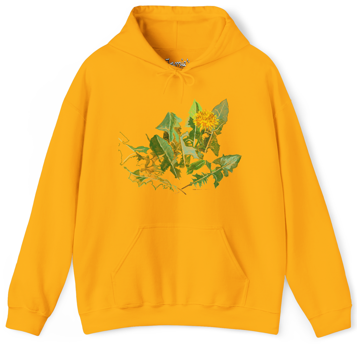 Jamie's Hand-Drawn "A Dandelion's Greens" from the Floral Collection Unisex Heavy Blend Hoodie