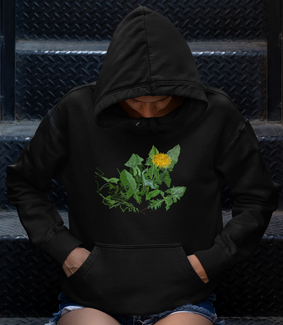 Jamie's Hand-Drawn "A Dandelion's Greens" from the Floral Collection Unisex Heavy Blend Hoodie