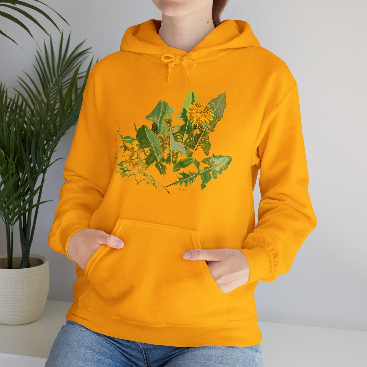 Jamie's Hand-Drawn "A Dandelion's Greens" from the Floral Collection Unisex Heavy Blend Hoodie