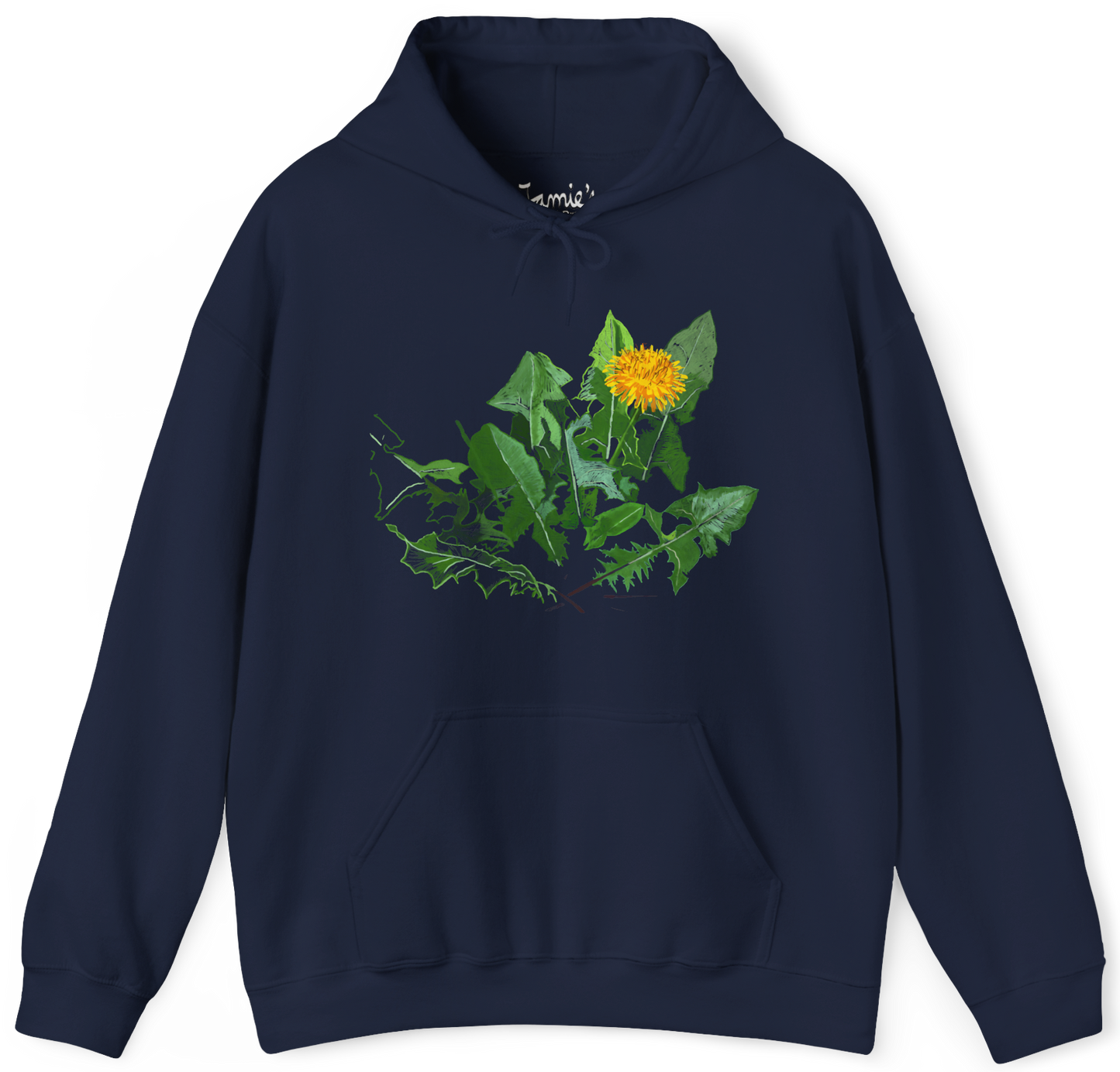 Jamie's Hand-Drawn "A Dandelion's Greens" from the Floral Collection Unisex Heavy Blend Hoodie