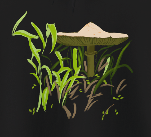 Jamie's Hand-Drawn "Brown Mushroom" Mushroom Collection Heavy Blend Hoodie Unisex