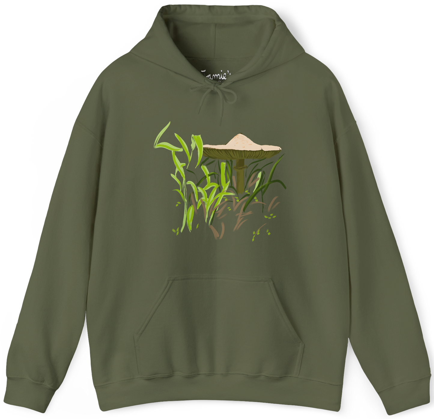 Jamie's Hand-Drawn "Brown Mushroom" Mushroom Collection Heavy Blend Hoodie Unisex