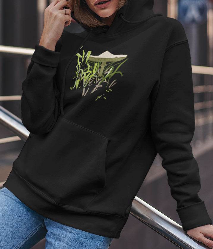Jamie's Hand-Drawn "Brown Mushroom" Mushroom Collection Heavy Blend Hoodie Unisex