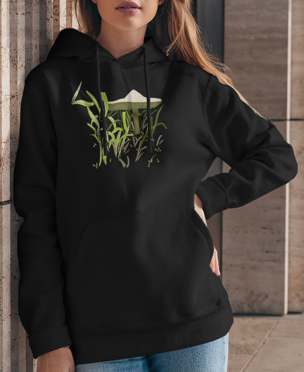 Jamie's Hand-Drawn "Brown Mushroom" Mushroom Collection Heavy Blend Hoodie Unisex