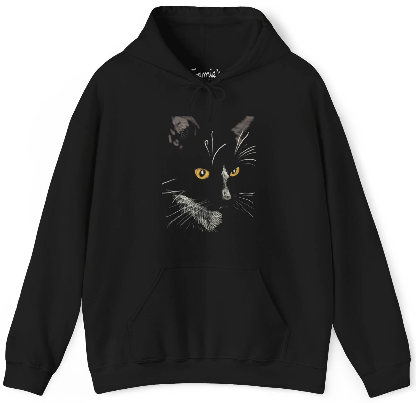 Jamie's Hand-Drawn "Sister Cat" Cat Collection Heavy Blend Hoodie Unisex