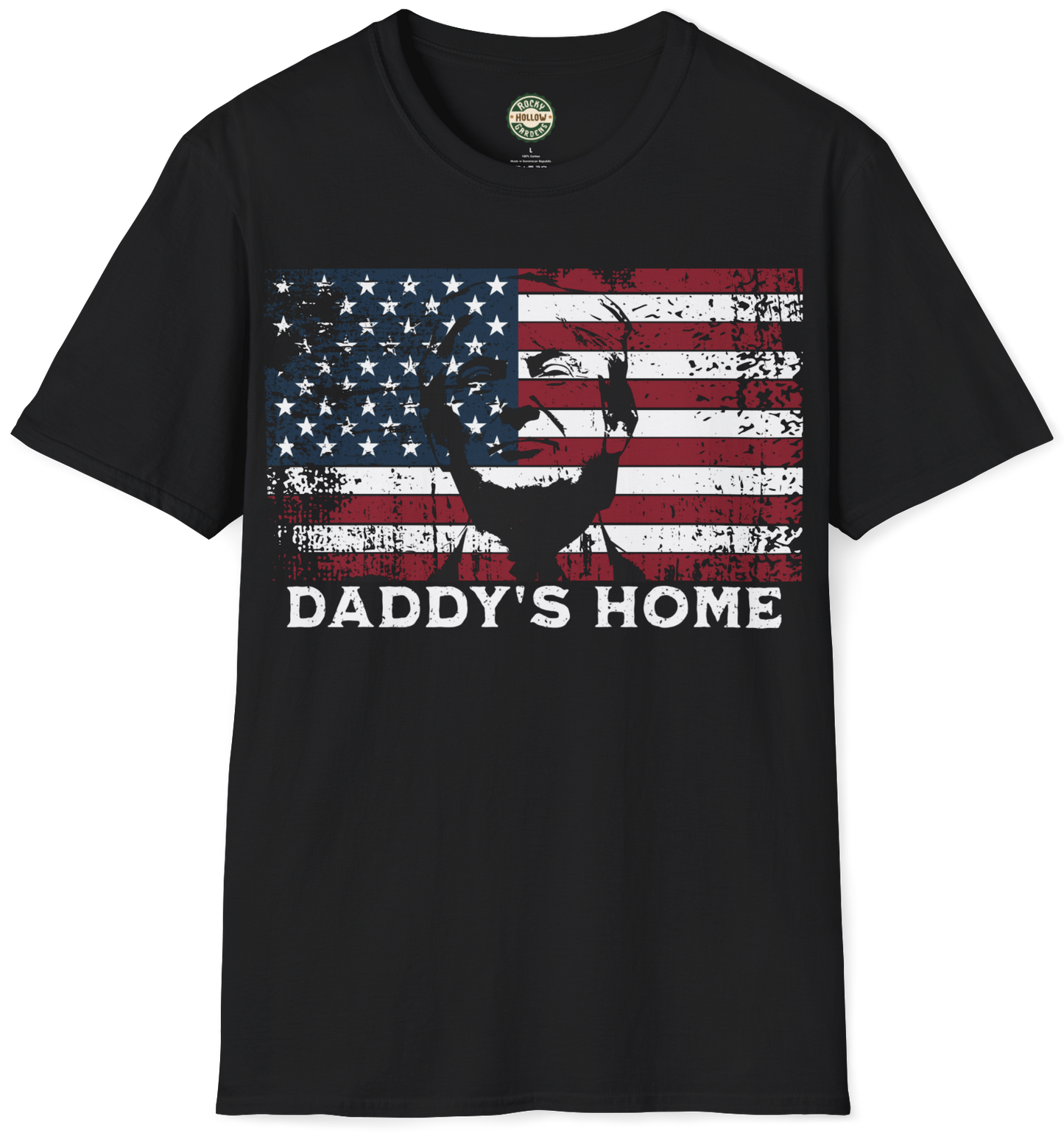 Donald J Trump "Daddy's Home" American Flag Unisex Soft-style T-Shirt