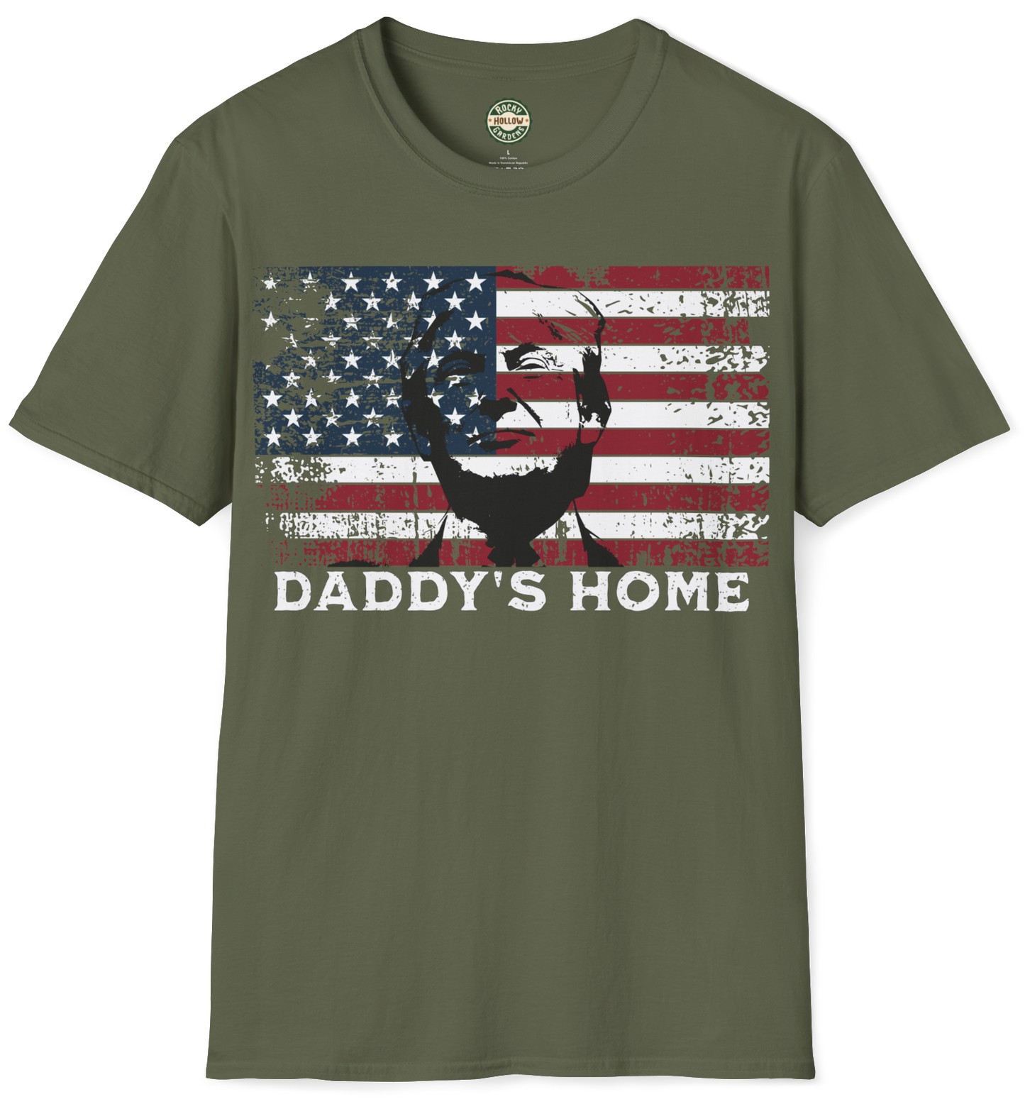 Donald J Trump "Daddy's Home" American Flag Unisex Soft-style T-Shirt