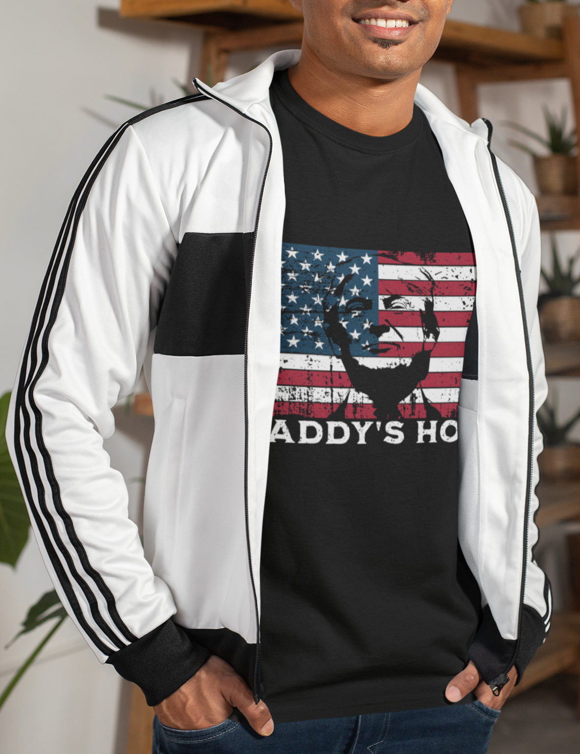 Donald J Trump "Daddy's Home" American Flag Unisex Soft-style T-Shirt