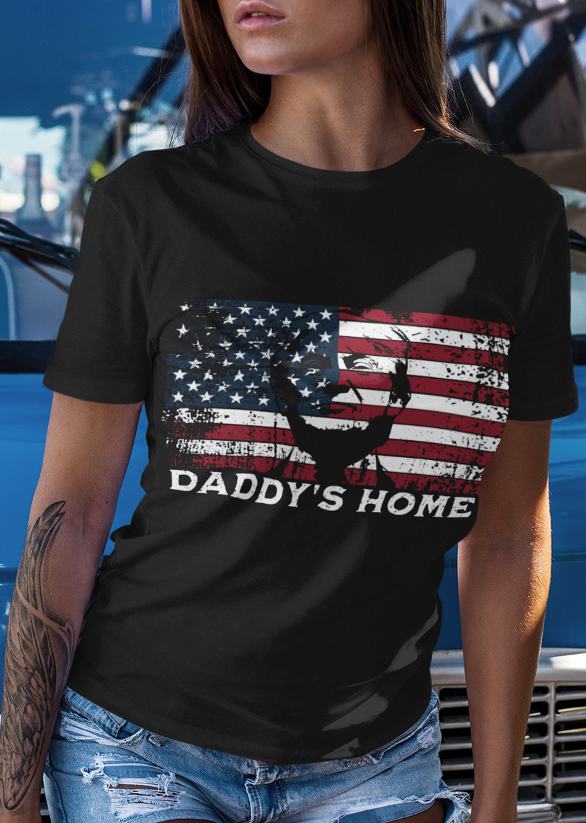 Donald J Trump "Daddy's Home" American Flag Unisex Soft-style T-Shirt