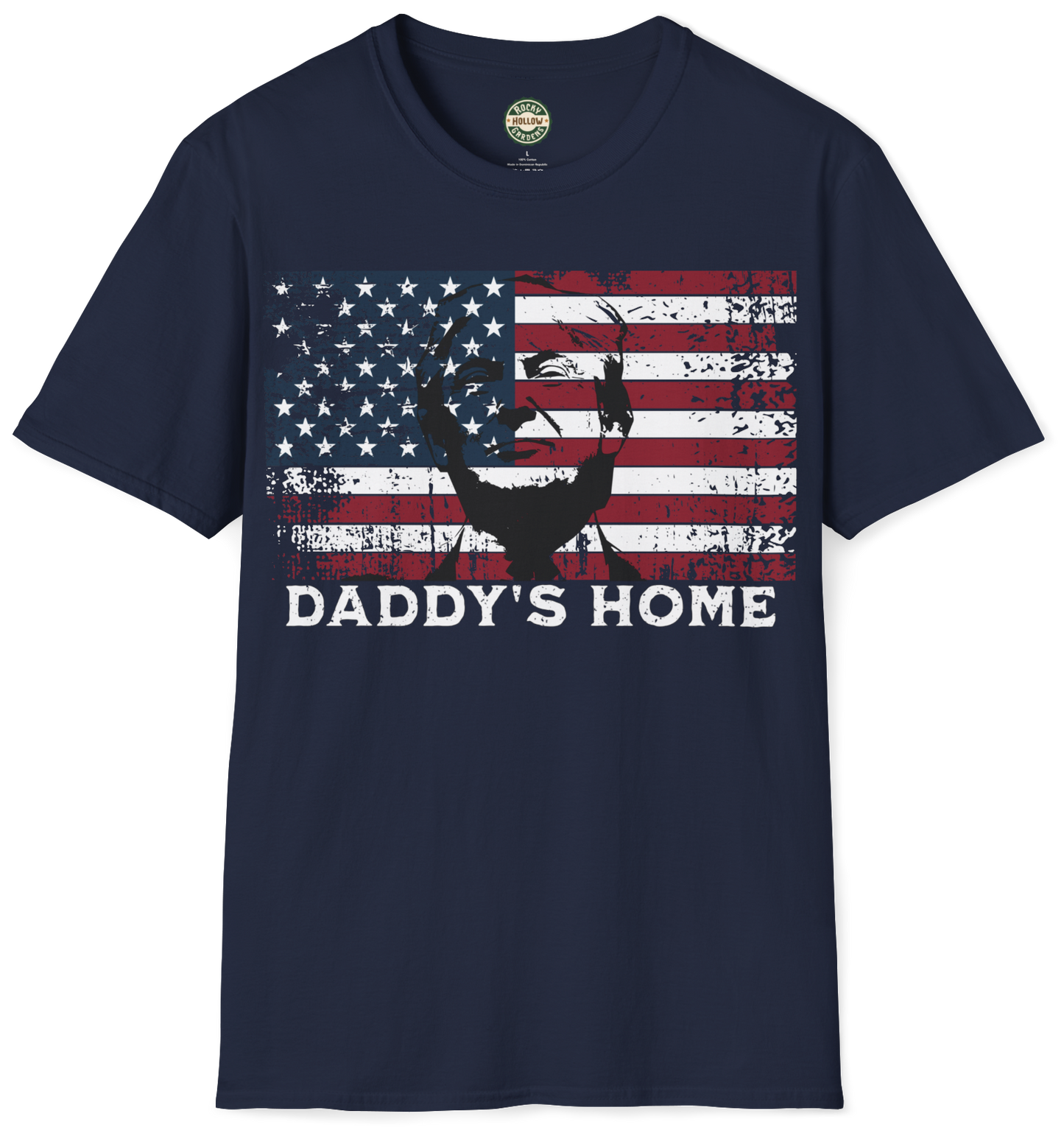 Donald J Trump "Daddy's Home" American Flag Unisex Soft-style T-Shirt
