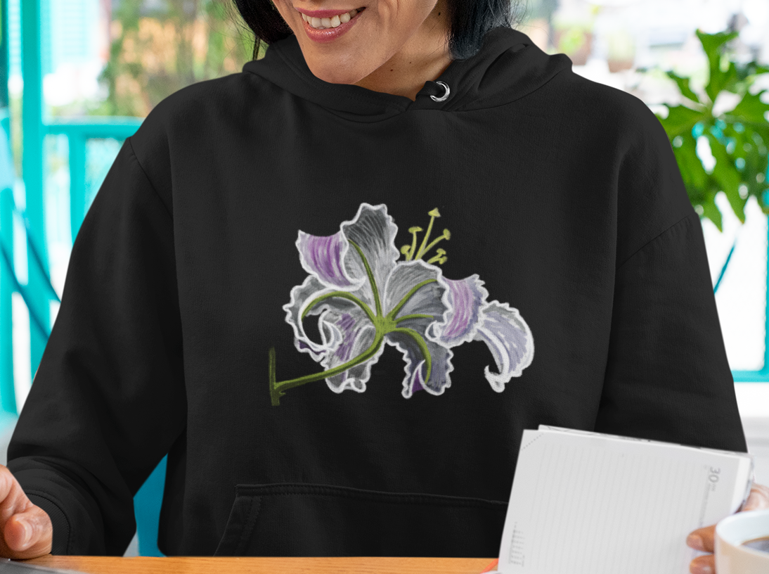 Jamie's Hand-Drawn "Lily Blossom" Hoodie