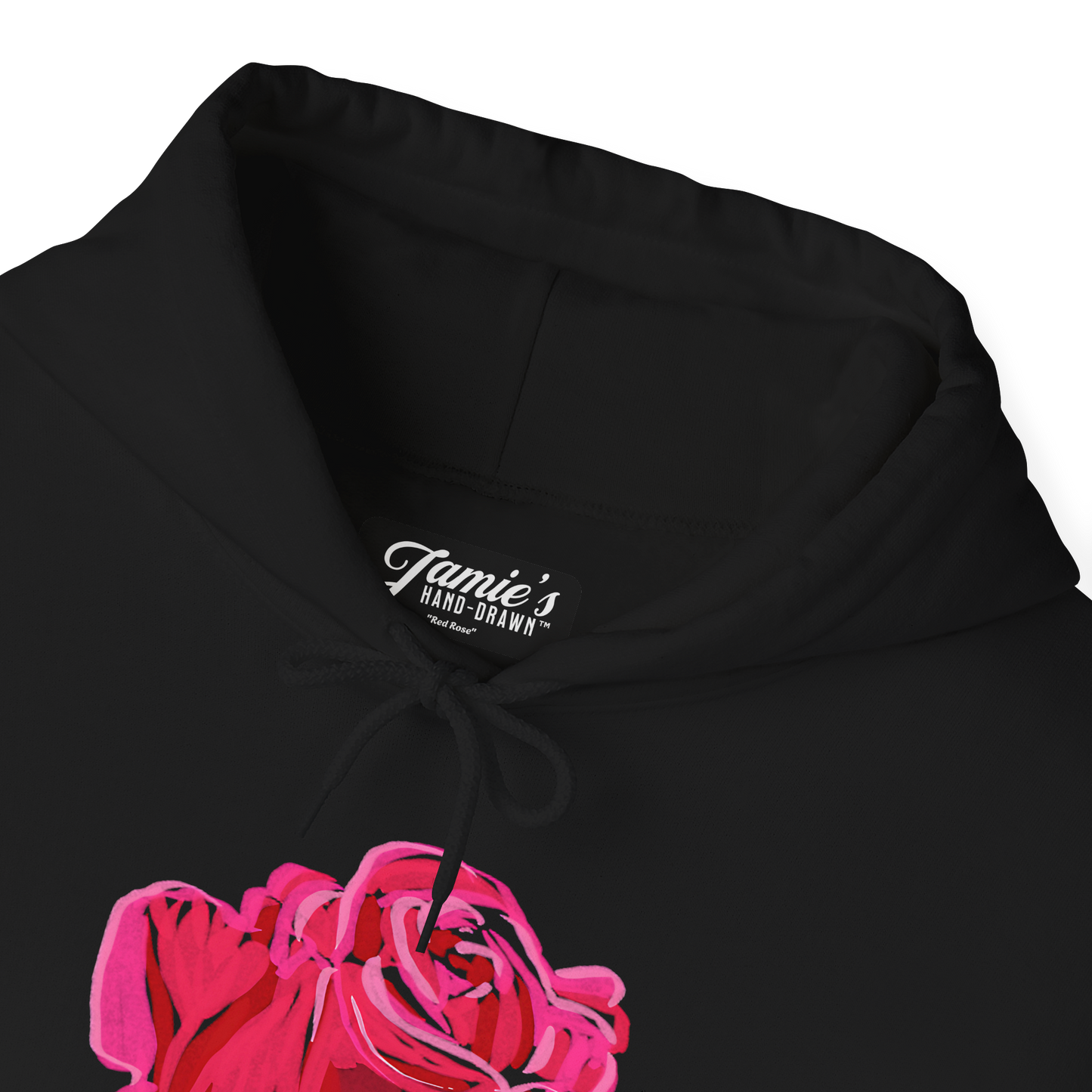Jamie's Hand-Drawn "Red Rose" Hoodie