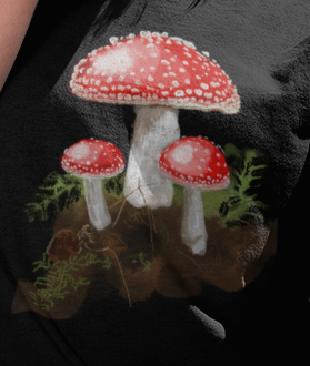Jamie's Hand-Drawn "Amanitas" Tee Shirt