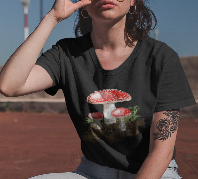 Jamie's Hand-Drawn "Amanitas" Tee Shirt